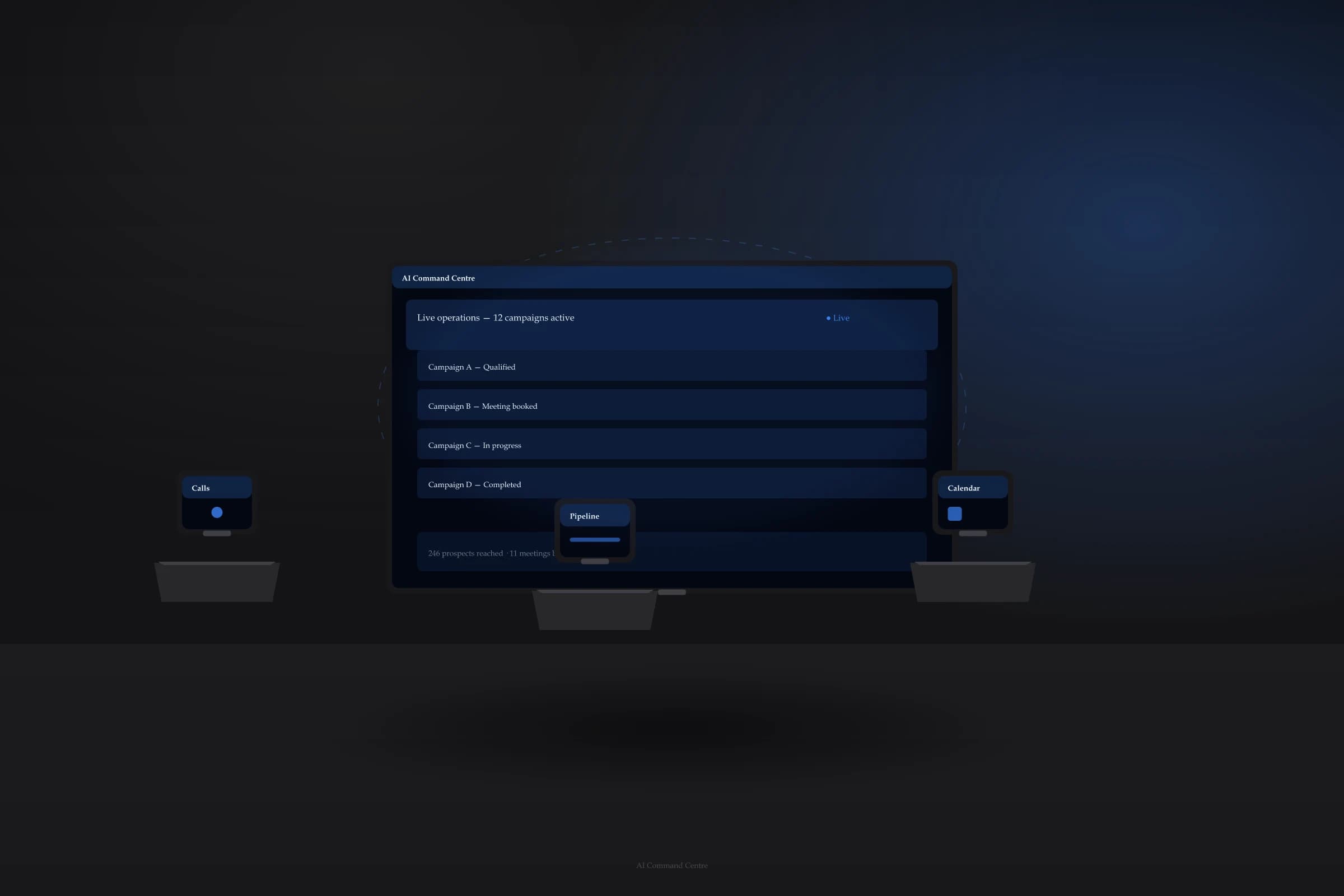 AI Command Centre — CallForge product render